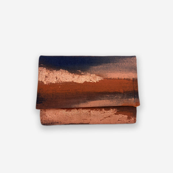513 Artizen Range | Abstract Art Clutch - Denim Earth Copper