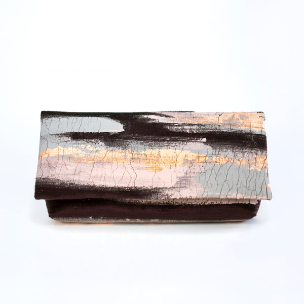 513 Paint Shop x Heritage Refashioned | Abstract Art Clutch - Wine Copper
